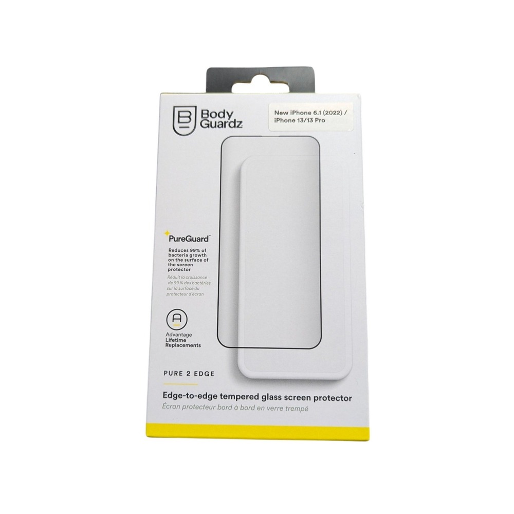 Mm1N 2-Pack BodyGuardz Edge 2 Edge Screen Protector Apple iPhone 14 / 13 /13 Pro